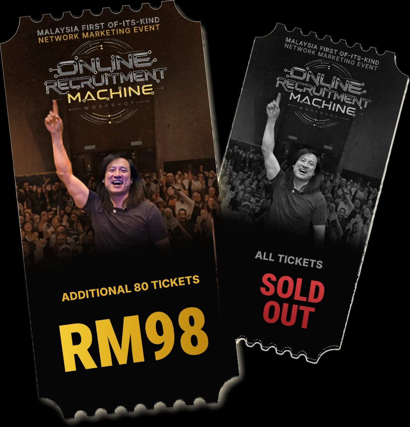 The additional 80 tickets at RM98, beside the earlier tickets, now sold out